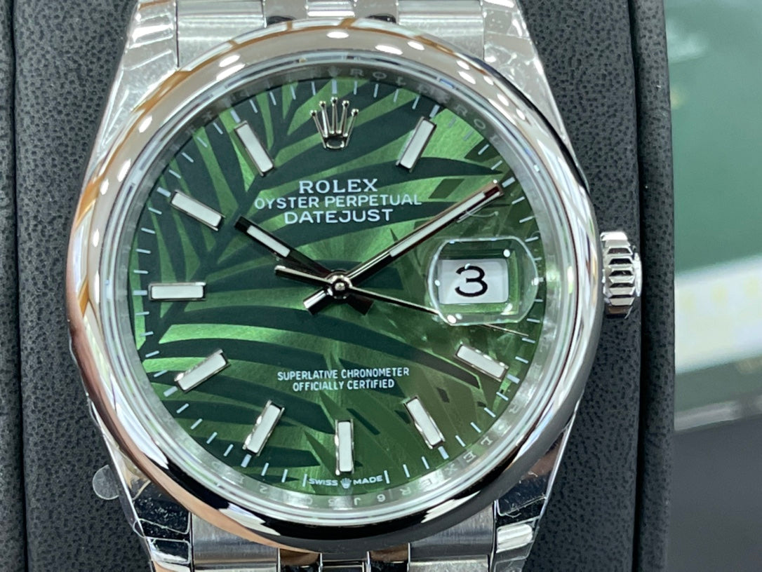 Rolex Date Just 36 mm Jubilee Bamboo Dial