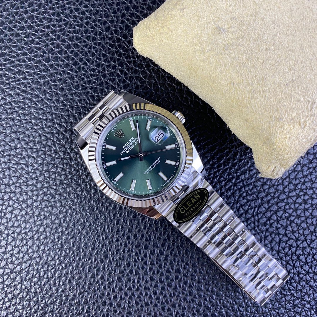 Rolex Date Just Green Dial Jubilee