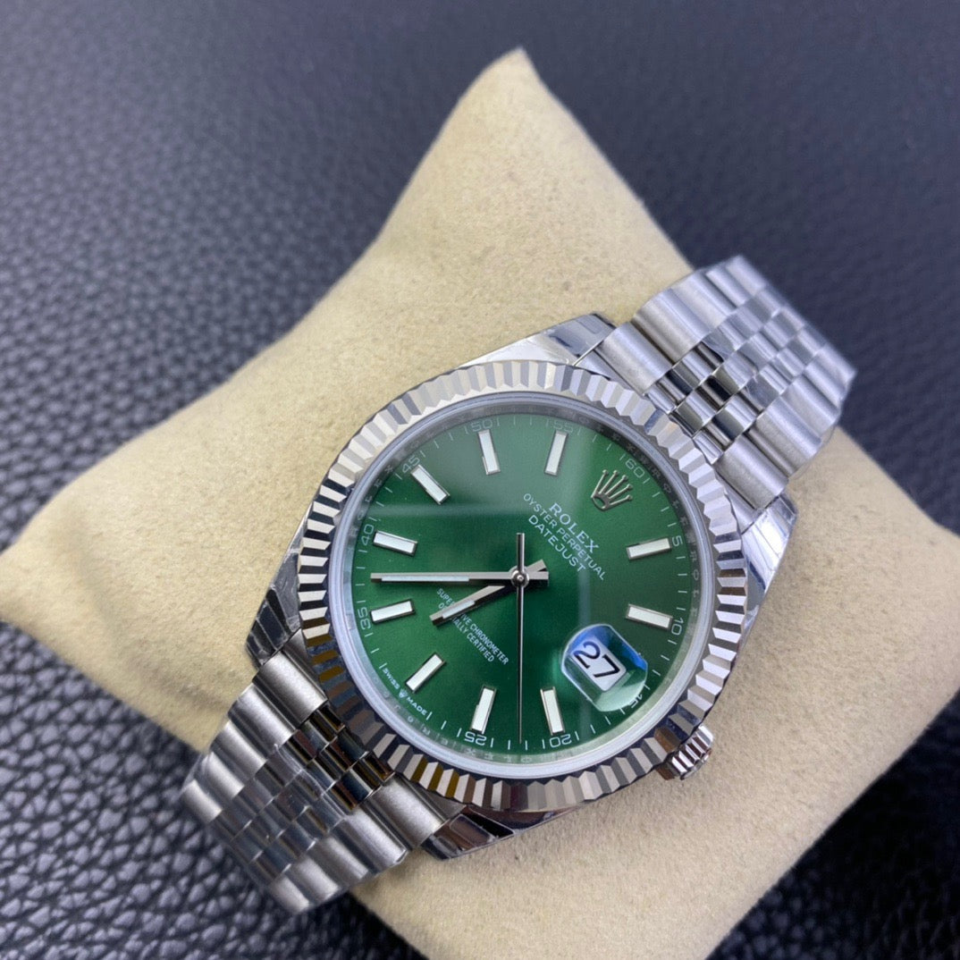 Rolex Date Just Green Dial Jubilee