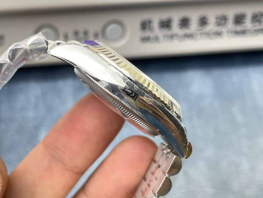 Rolex Date Just Grey Dial Jubilee