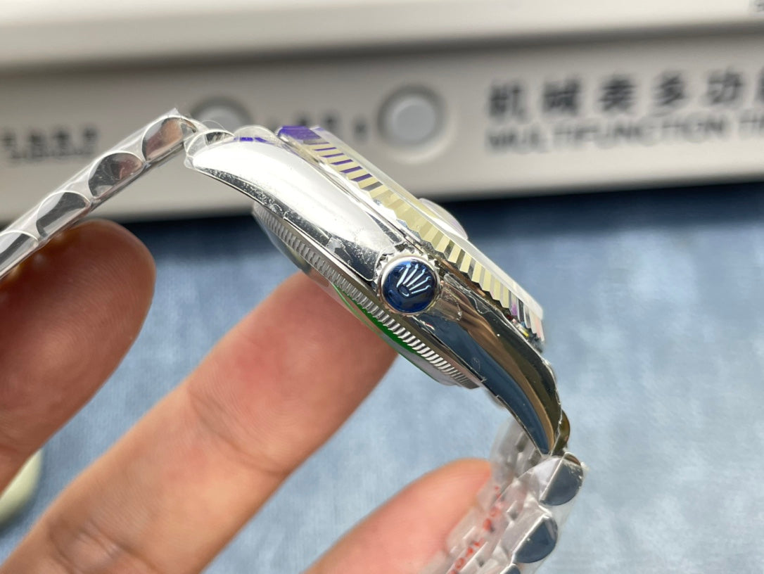 Rolex Date Just Grey Dial Jubilee