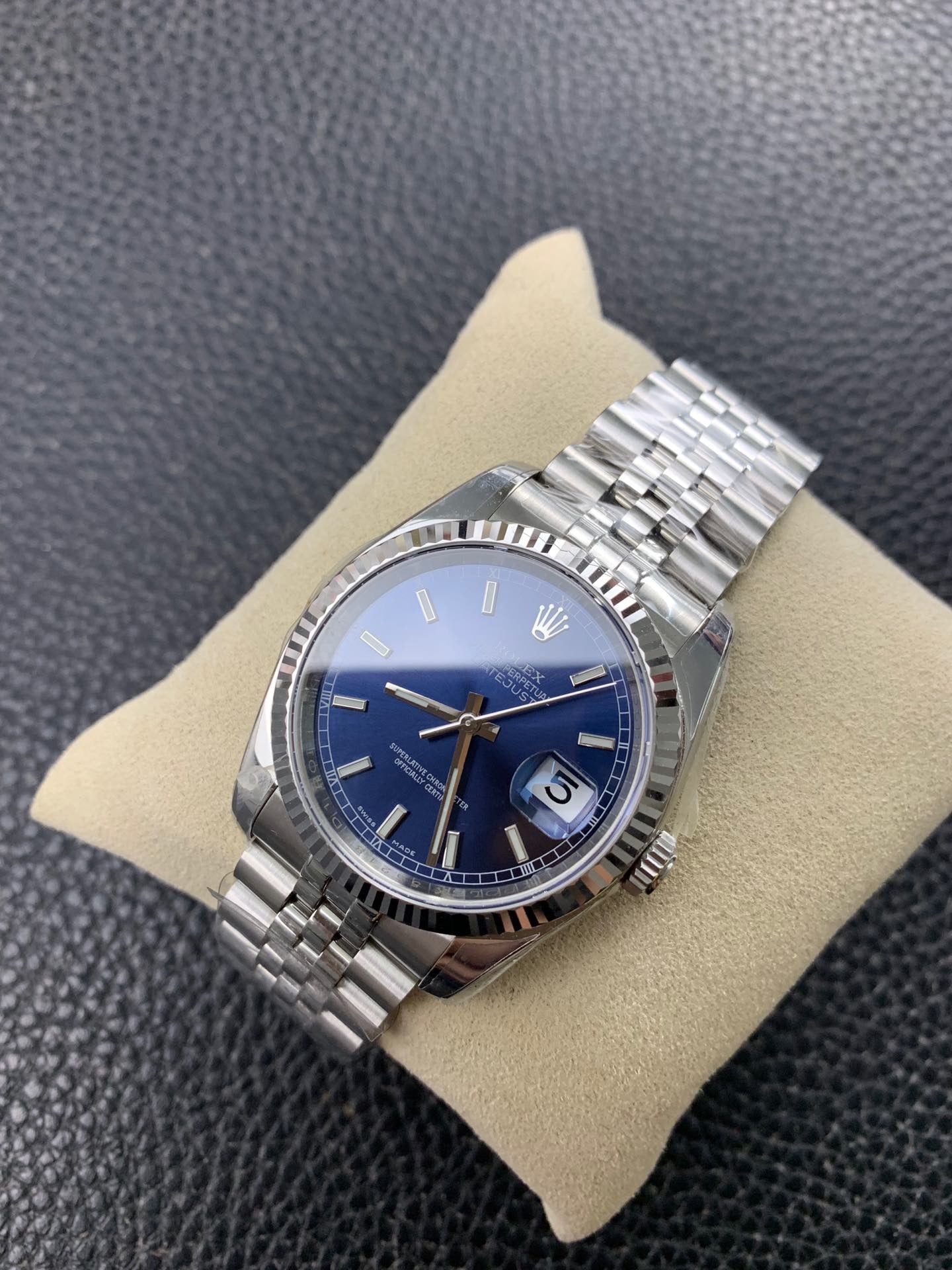 Rolex Date Just Blue Dial Jubilee