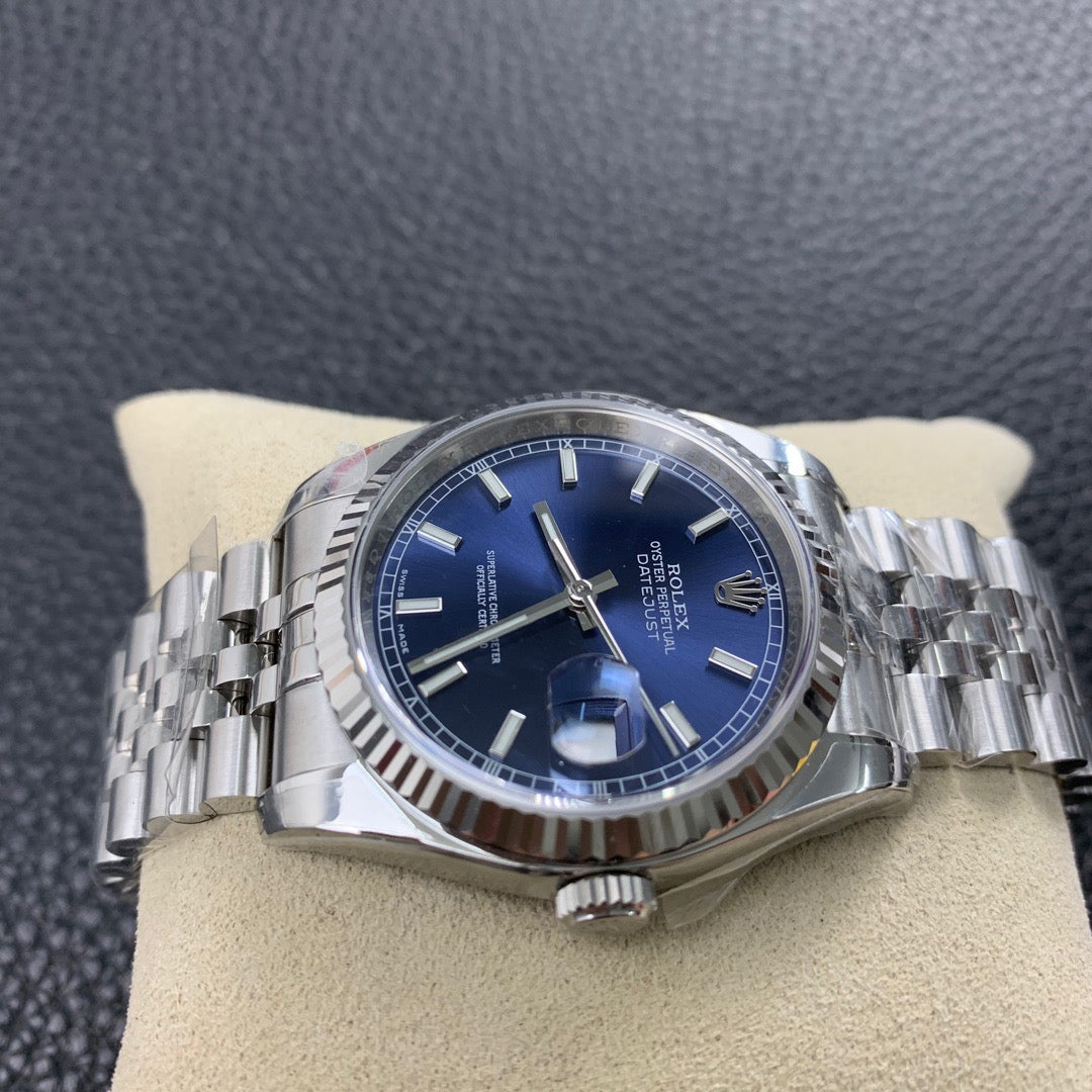 Rolex Date Just Blue Dial Jubilee