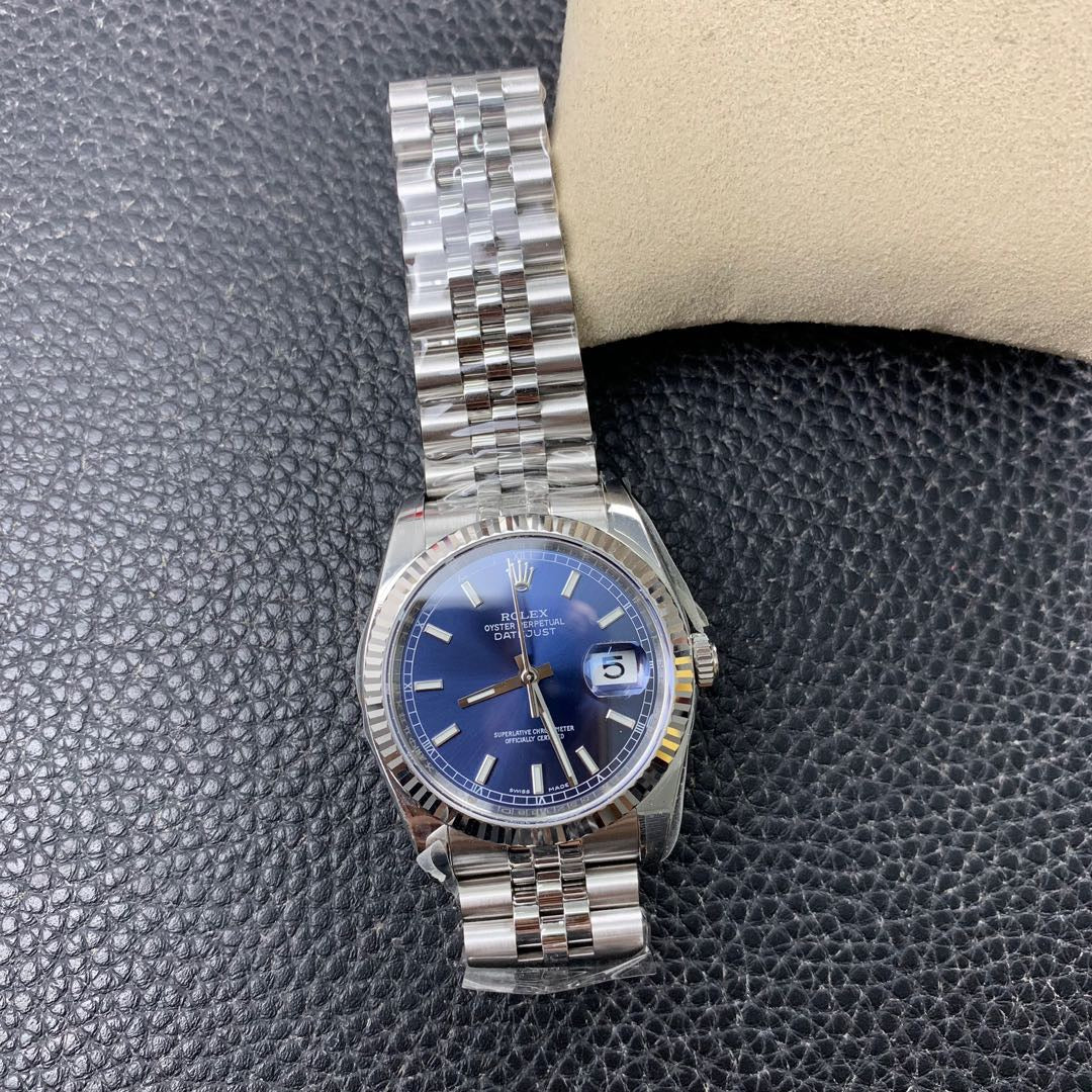 Rolex Date Just Blue Dial Jubilee