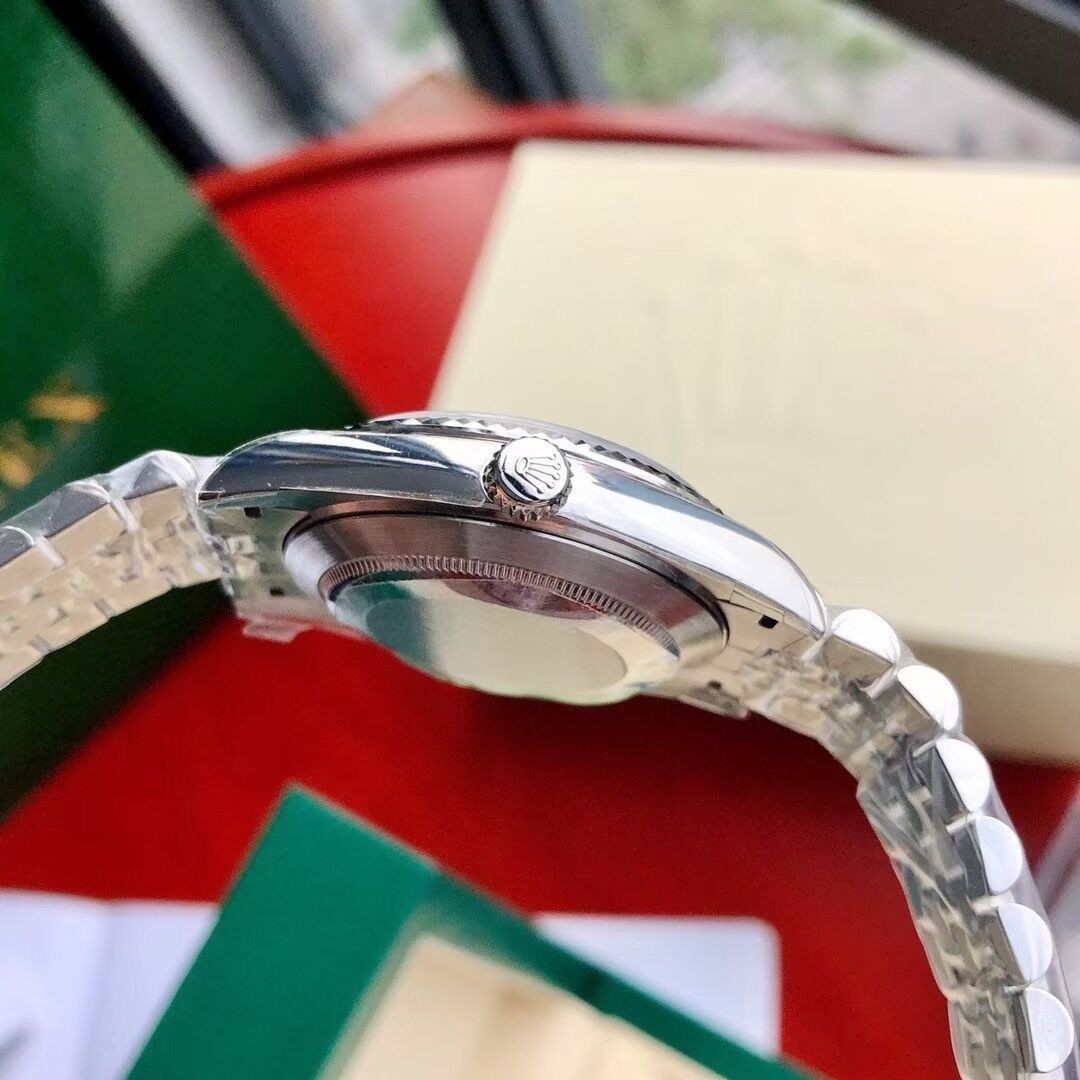 Rolex Date Just Black Dial Jubilee