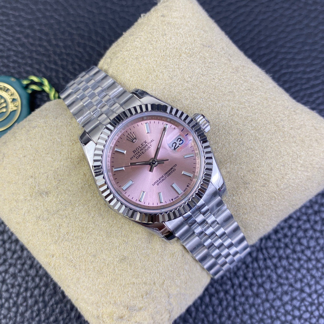 Rolex Date Just 36 mm Pink Dial Jubilee