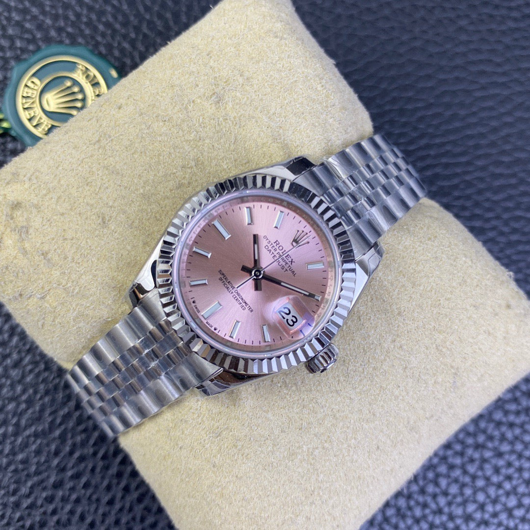 Rolex Date Just 36 mm Pink Dial Jubilee