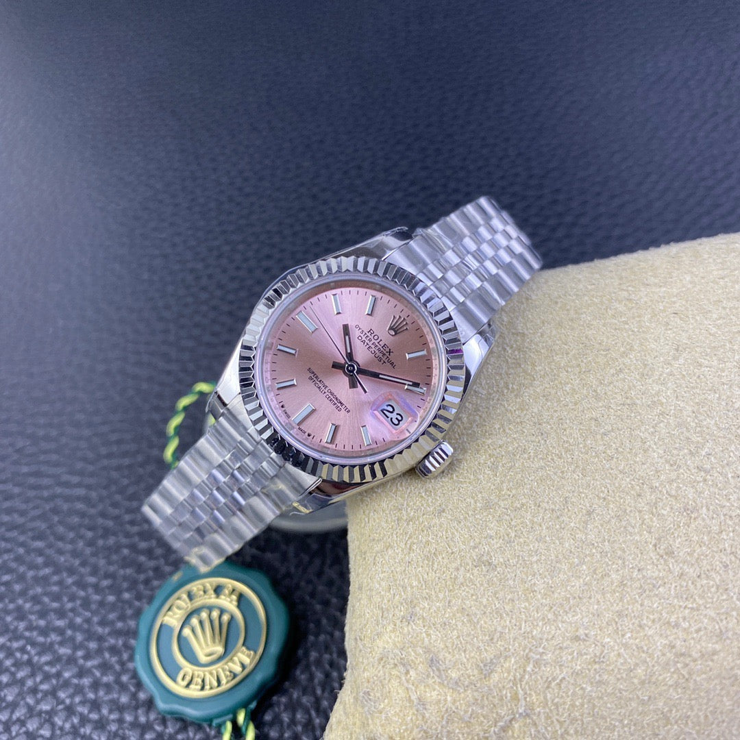 Rolex Date Just 36 mm Pink Dial Jubilee
