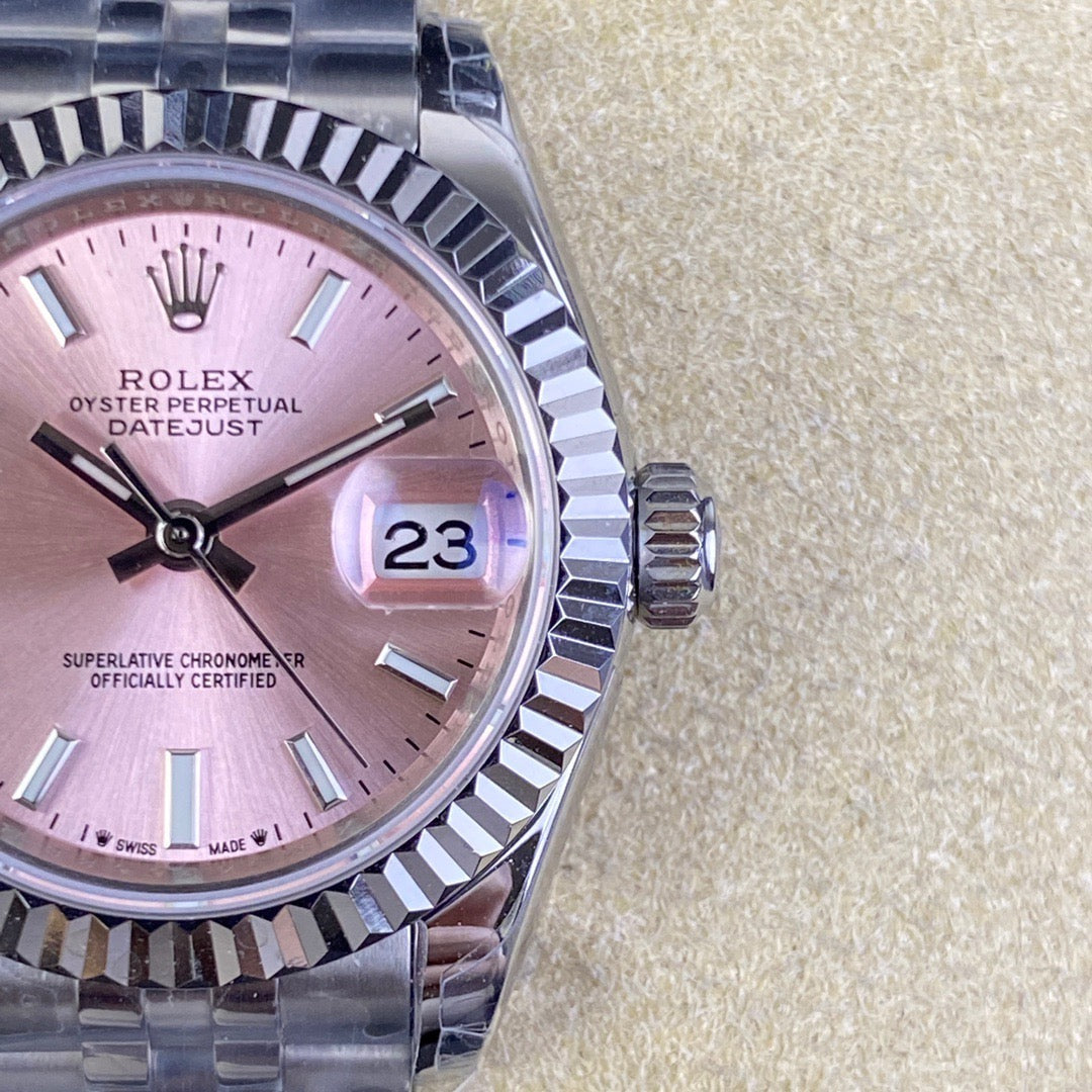 Rolex Date Just 36 mm Pink Dial Jubilee